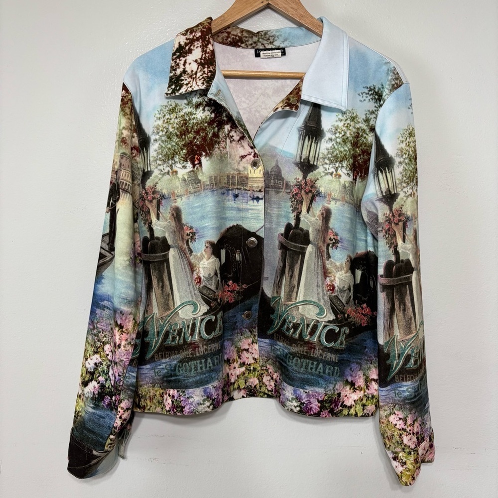 Venice Print Button Down Shirt